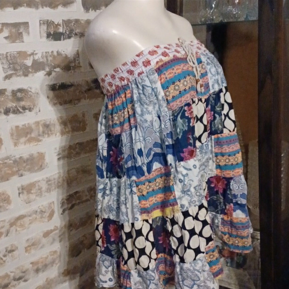 Shoreline Multicolor Patchwork Skirt - image 7